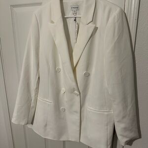The Drop Women's Classic White Blazer